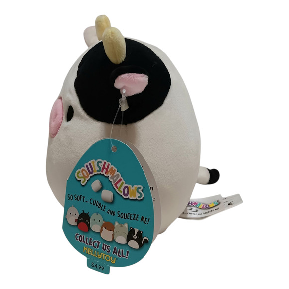 New Squishmallows Kellytoy Connor the Cow Plush Toy with Tags - Picture 2 of 4